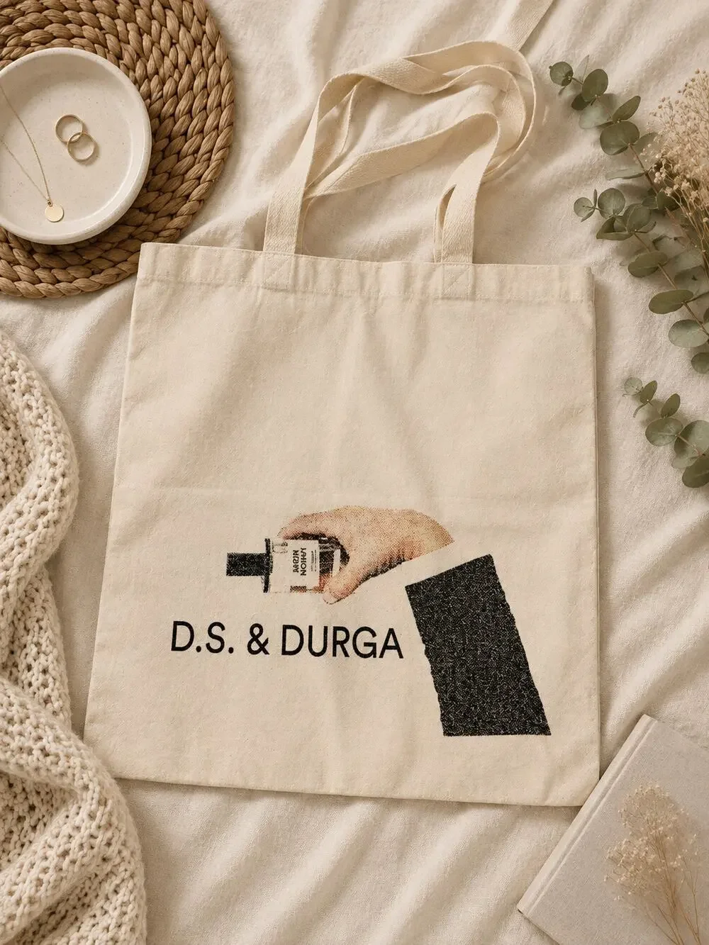 D.S. & Durga Radio Bombay Perfume Cotton Apothecary Indie Artsy Canvas Tote Bag